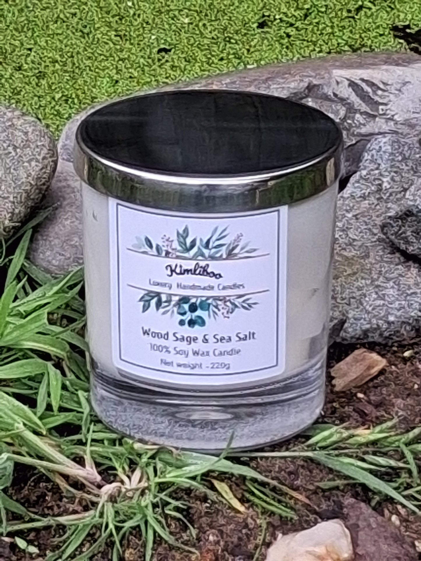 Wood Sage & Sea Salt Scented Wood Wick Candle