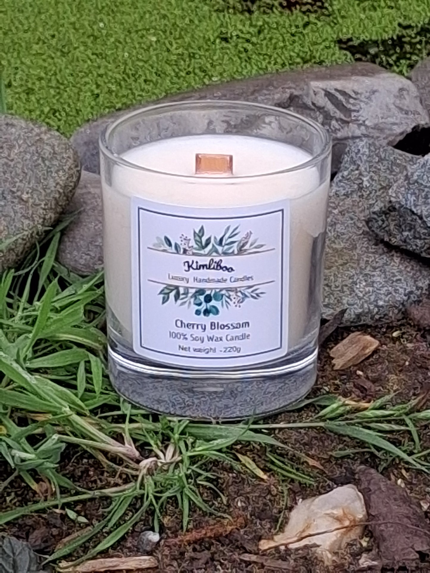 Cherry Blossom Scented Wood Wick Candle