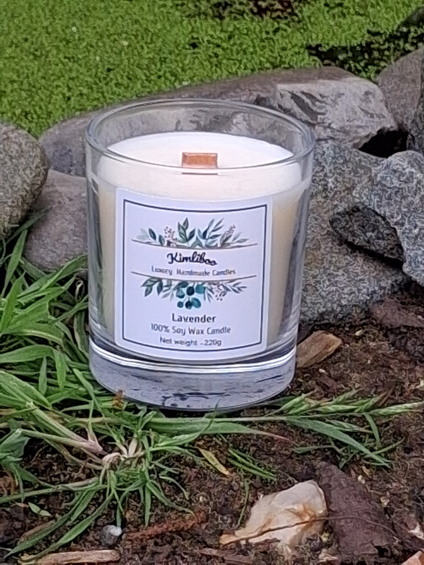 Lavender Scented Wood Wick Candle