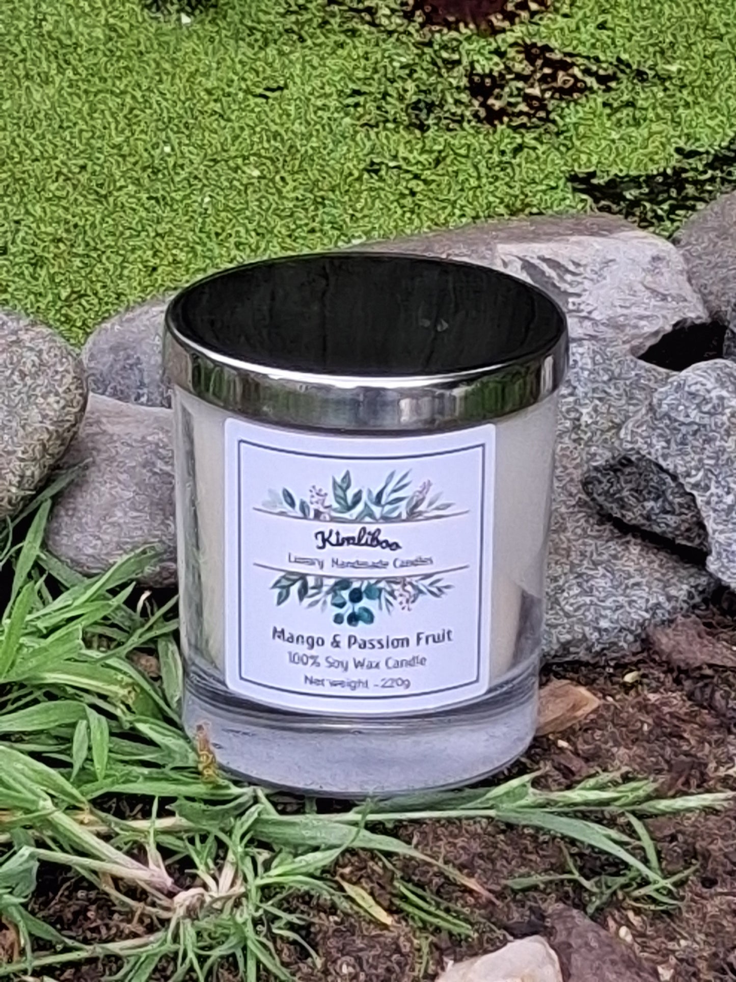 Mango & Passion Fruit Scented Wood Wick Candle