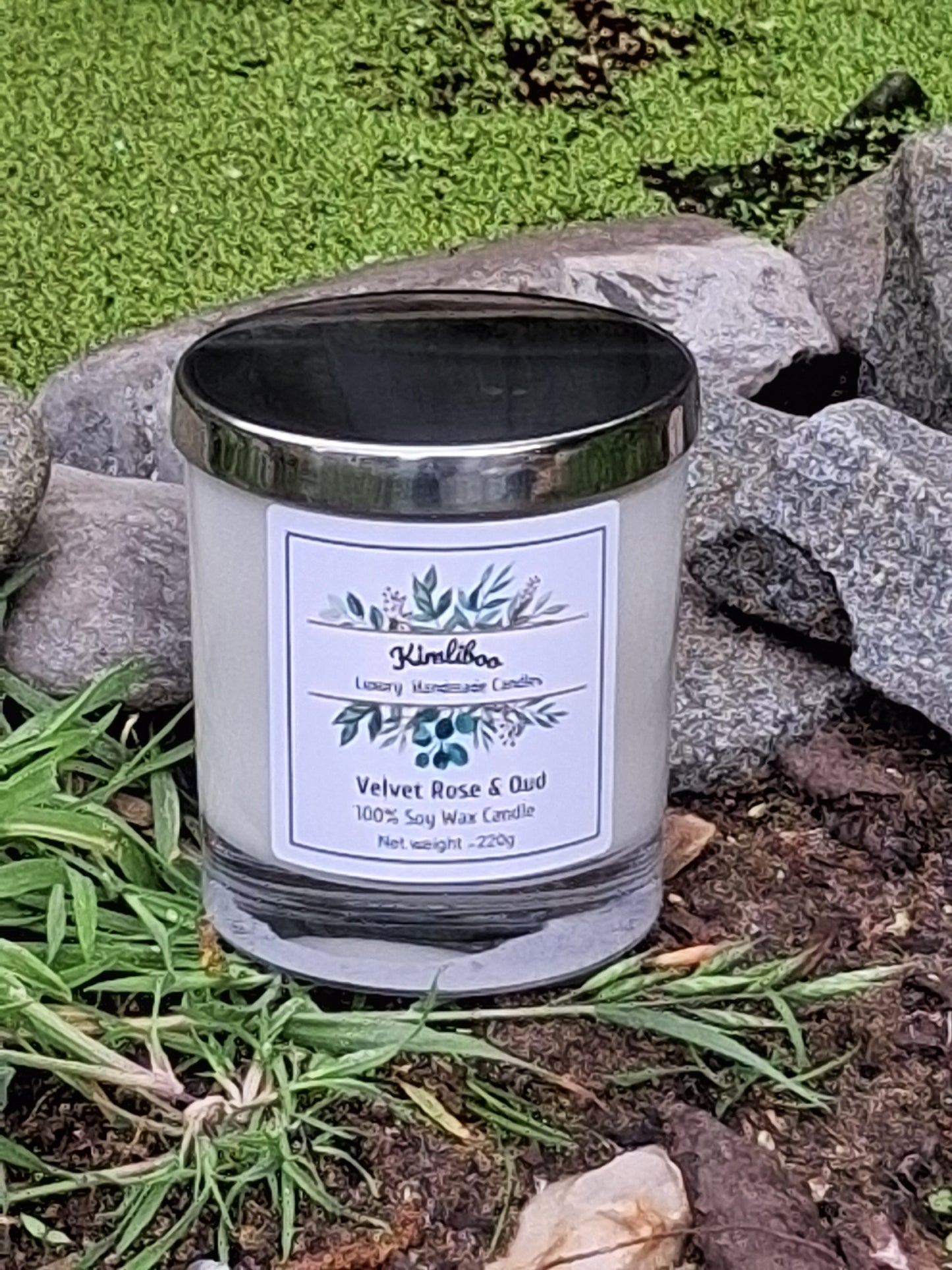 Velvet Rose & Oud Scented Wood Wick Candle